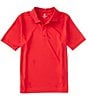 Color:Red - Image 1 - Big Boys 10-20 Husky Short-Sleeve Synthetic Performance Polo Shirt
