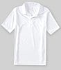 Color:White - Image 1 - Big Boys 10-20 Husky Short-Sleeve Synthetic Performance Polo Shirt