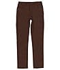 Color:Dark Brown - Image 1 - Big Boys 8-20 Casual Stretch Twill Pants