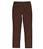 Color:Dark Brown - Image 2 - Big Boys 8-20 Casual Stretch Twill Pants