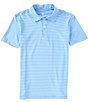 Color:Blue Bell - Image 1 - Big Boys 8-20 Feeder Stripe Short Sleeve Synthetic Polo