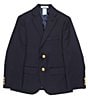 Color:Navy - Image 1 - Big Boys 8-20 Gold Button Blazer