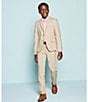 Class Club Big Boys Linen Blend Notch Lapel Blazer, Color:Khaki - Image 5