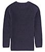 Color:Navy Heather - Image 2 - Big Boys 8-20 Long Sleeve Crew Neck Sweater
