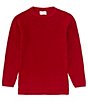 Color:Red - Image 1 - Big Boys 8-20 Long Sleeve Crew Neck Sweater