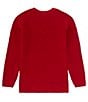 Color:Red - Image 2 - Big Boys 8-20 Long Sleeve Crew Neck Sweater