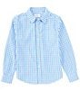 Color:Blue - Image 1 - Big Boys 8-20 Long Sleeve Gingham Sport Shirt