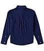 Color:Navy - Image 2 - Big Boys 8-20 Long Sleeve Linen Sport Shirt