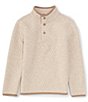 Color:Oatmeal Heather - Image 1 - Big Boys 8-20 Long Sleeve Quilted Snap Placket Pullover