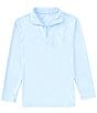 Color:Blue - Image 1 - Big Boys 8-20 Long Sleeve Solid Synthetic 1/4 Zip Pullover
