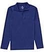 Color:Navy - Image 1 - Big Boys 8-20 Long Sleeve Solid Synthetic 1/4 Zip Pullover