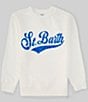 Color:White - Image 1 - Big Boys 8-20 Long Sleeve St. Barth Terry Crew Neck Sweatshirt