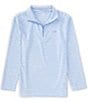 Color:Vista Blue - Image 1 - Big Boys 8-20 Long Sleeve Synthetic Stripe 1/4 Zip Pullover