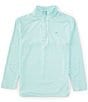Class Club Big Boys Long Sleeve Synthetic Stripe 1/4 Zip Pullover, Color:Mint - Image 1