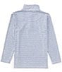 Color:Indigo - Image 2 - Big Boys 8-20 Long Sleeve Synthetic Stripe 1/4 Zip Pullover