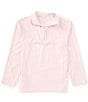 Class Club Big Boys Long Sleeve Synthetic Stripe 1/4 Zip Pullover, Color:Pink - Image 1
