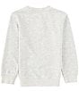 Color:Grey Heather - Image 2 - Big Boys 8-20 Long Sleeve Washed Solid Terry Crew Neck Sweatshirt