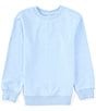 Color:Blue - Image 1 - Big Boys 8-20 Long Sleeve Washed Solid Terry Crew Neck Sweatshirt