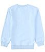 Color:Blue - Image 2 - Big Boys 8-20 Long Sleeve Washed Solid Terry Crew Neck Sweatshirt