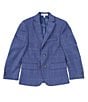 Color:Blue - Image 1 - Big Boys 8-20 Long Sleeve Window Pane Dress Jacket