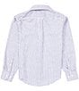 Color:Blue - Image 2 - Big Boys 8-20 Non-Iron Long Sleeve Blue Grid Dress Shirt