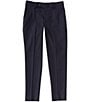 Color:Navy - Image 1 - Big Boys 8-20 Flat Front Dress Pants