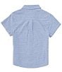 Color:Blue - Image 2 - Big Boys 8-20 Short Sleeve Geo Print Woven Shirt