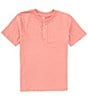 Color:Washed Red - Image 1 - Big Boys 8-20 Short Sleeve Henley Shirt