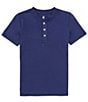 Color:Navy - Image 1 - Big Boys 8-20 Short Sleeve Henley Shirt