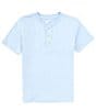 Color:Light Blue - Image 1 - Big Boys 8-20 Short Sleeve Henley Shirt