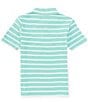 Color:Green - Image 2 - Big Boys 8-20 Short Sleeve Jersey Striped Polo Shirt