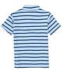 Color:Blue - Image 2 - Big Boys 8-20 Short Sleeve Jersey Striped Polo Shirt