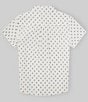 Color:White - Image 2 - Big Boys 8-20 Short Sleeve Leaf Print Woven Shirt