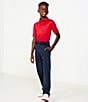 Class Club Big Boys Short Sleeve Synthetic Performance Polo Shirt, Color:Red - Image 3