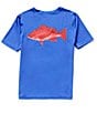 Color:Blue - Image 1 - Big Boys 8-20 Short Sleeve Sea Creature Rashguard Tee
