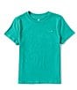 Color:Green - Image 1 - Big Boys 8-20 Short Sleeve Solid Crew Neck T-Shirt