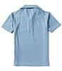 Color:Colony Blue - Image 2 - Big Boys 8-20 Short Sleeve Synthetic Micro Stripe Polo Shirt