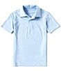 Color:Blue Bell - Image 1 - Big Boys 8-20 Short Sleeve Synthetic Micro Stripe Polo Shirt