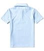 Color:Blue Bell - Image 2 - Big Boys 8-20 Short Sleeve Synthetic Micro Stripe Polo Shirt