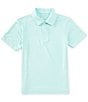 Class Club Big Boys 8-20 Short Sleeve Synthetic Micro Stripe Polo Shirt, Color:Mint - Image 1