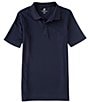 Color:Navy - Image 1 - Big Boys 8-20 Short-Sleeve Synthetic Performance Polo Shirt