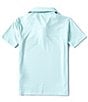Color:Mint - Image 2 - Big Boys 8-20 Short Sleeve Synthetic Swordfish Print Polo Shirt