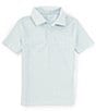 Color:Blue - Image 1 - Big Boys 8-20 Short Sleeve Synthetic Tennis Racket Print Polo Shirt