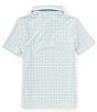 Color:Blue - Image 2 - Big Boys 8-20 Short Sleeve Synthetic Tennis Racket Print Polo Shirt
