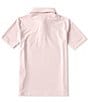 Color:Pink - Image 2 - Big Boys 8-20 Short Sleeve Turtle Print Synthetic Polo Shirt