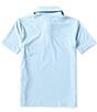 Color:Blue - Image 2 - Big Boys 8-20 Short Sleeve Turtle Print Synthetic Polo Shirt