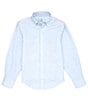 Color:Blue - Image 1 - Big Boys 8-20 Long Sleeve Stretch Oxford Dress Shirt