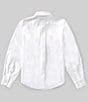 Color:White - Image 2 - Big Boys 8-20 Long Sleeve Stretch Oxford Dress Shirt