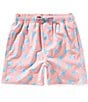 Class Club Big Boys Turtle Print Swim Trunks, Color:Coral - Image 1