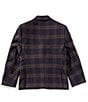 Class Club Big Boys Blurred Plaid Blazer, Color:Navy/Brown - Image 2